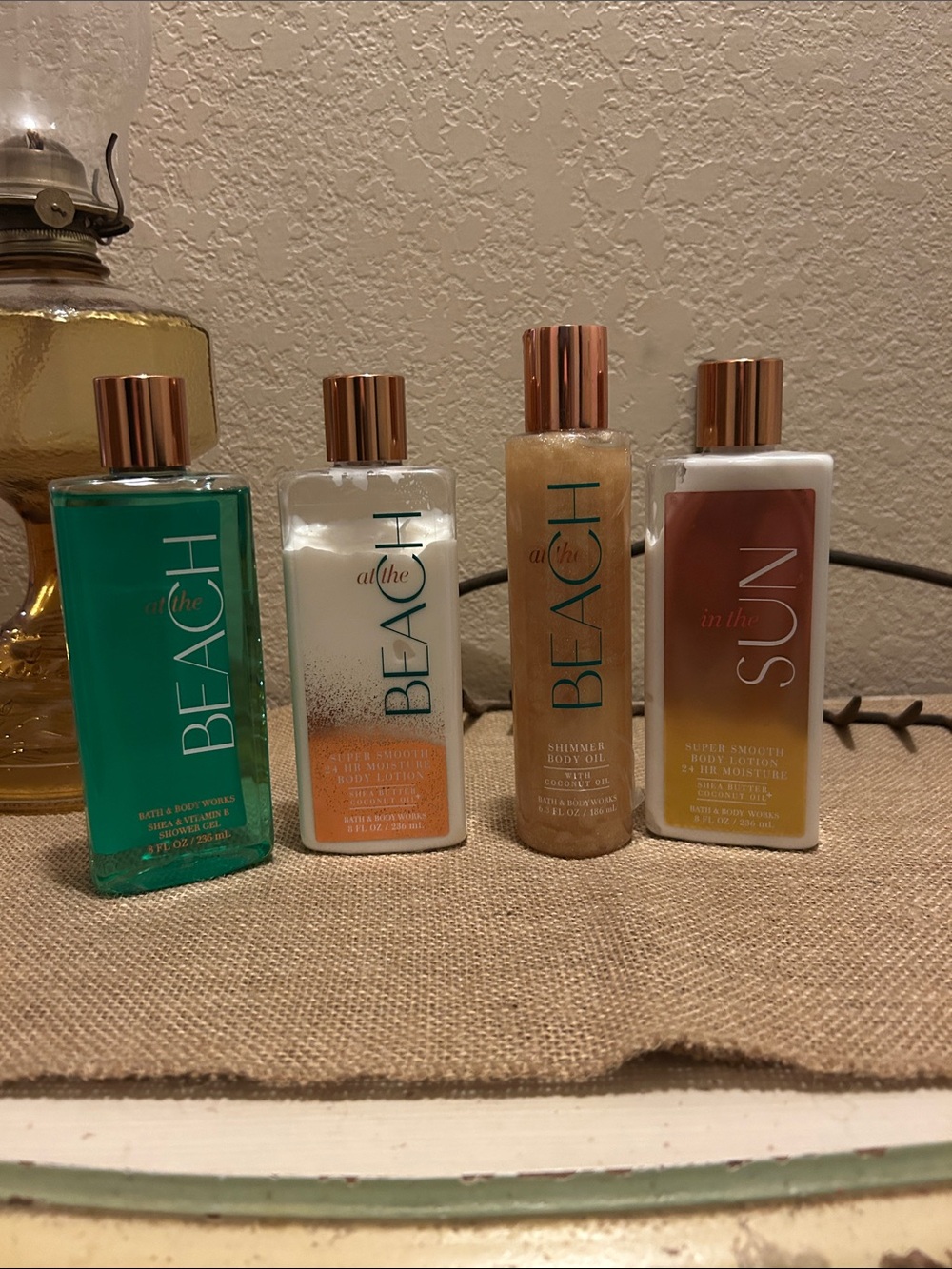 Beach Collection Shimmer & Body Lotions - Green, White, Gold, Brown